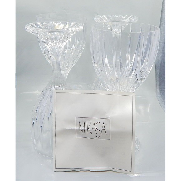 Mikasa Crystal Park Lane Goblet Wine Glasses Set of 4 SN101 701 - Picture 7 of 10